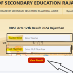 RBSE 12th Arts Result 2024